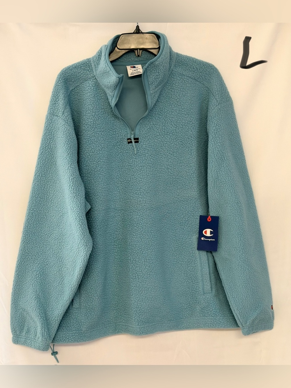 Champion Light Teal Blue Sherpa Quarter-Zip Pullover